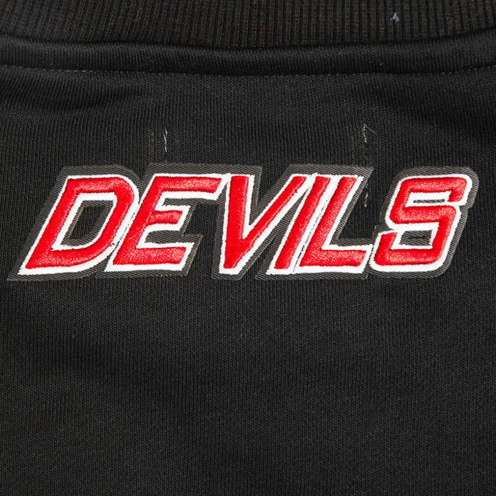 New Jersey Devils Pro Standard Women's Area Code Cropped Pullover Sweatshirt