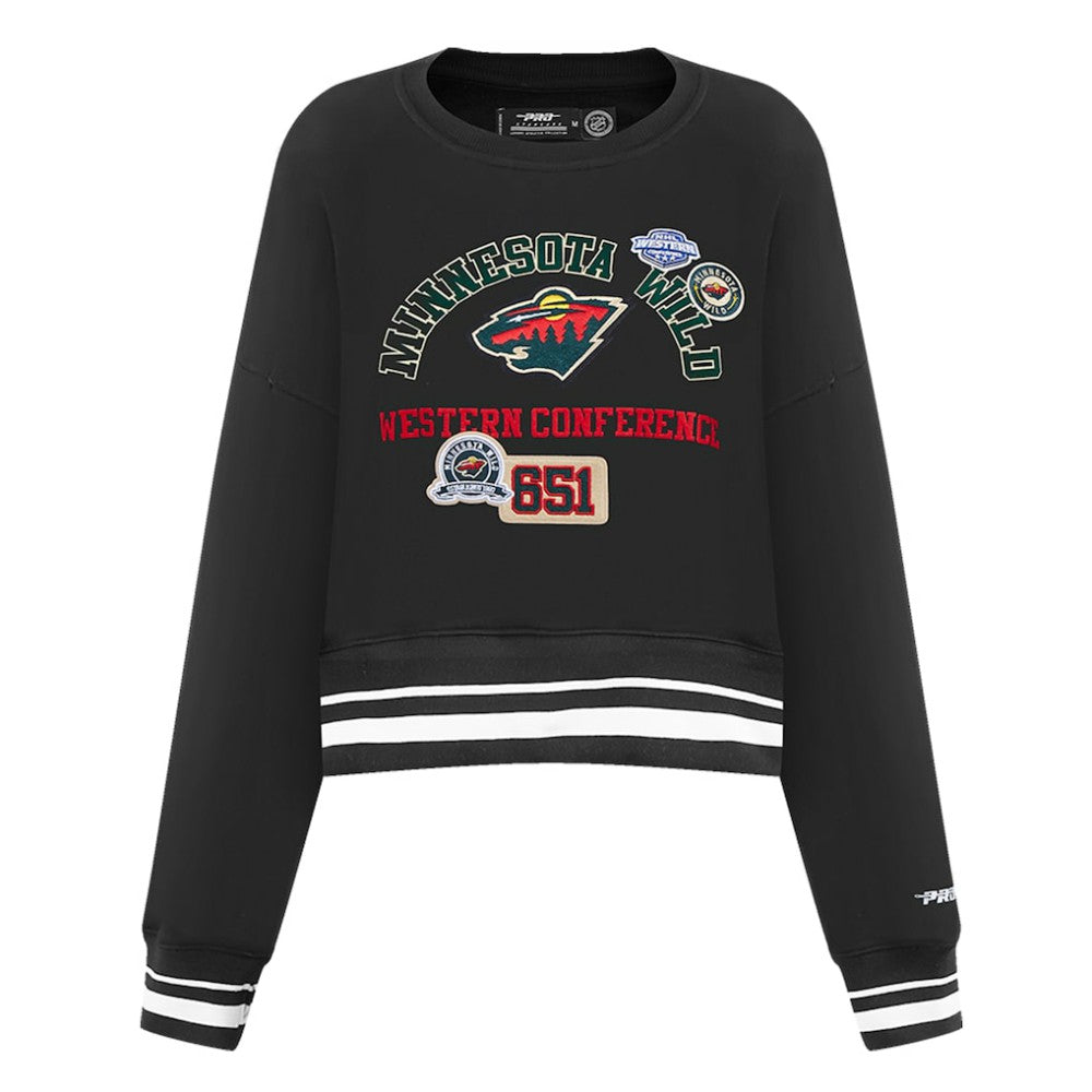 Minnesota Wild Pro Standard Women's Area Code Cropped Pullover Sweatshirt