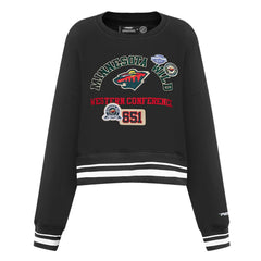 Minnesota Wild Pro Standard Women's Area Code Cropped Pullover Sweatshirt