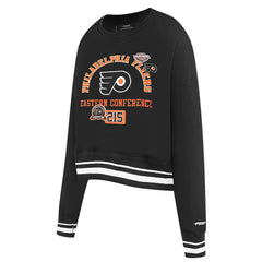 Philadelphia Flyers Pro Standard Women's Area Code Cropped Pullover Sweatshirt