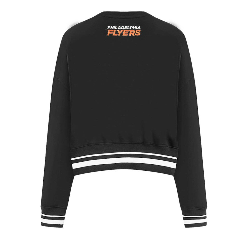 Philadelphia Flyers Pro Standard Women's Area Code Cropped Pullover Sweatshirt