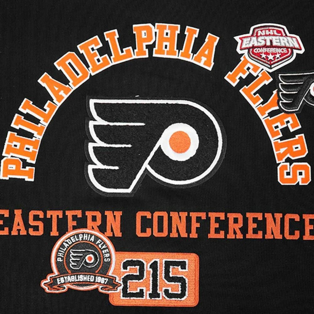 Philadelphia Flyers Pro Standard Women's Area Code Cropped Pullover Sweatshirt