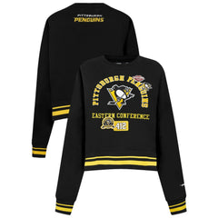 Pittsburgh Penguins Pro Standard Women's Area Code Cropped Pullover Sweatshirt