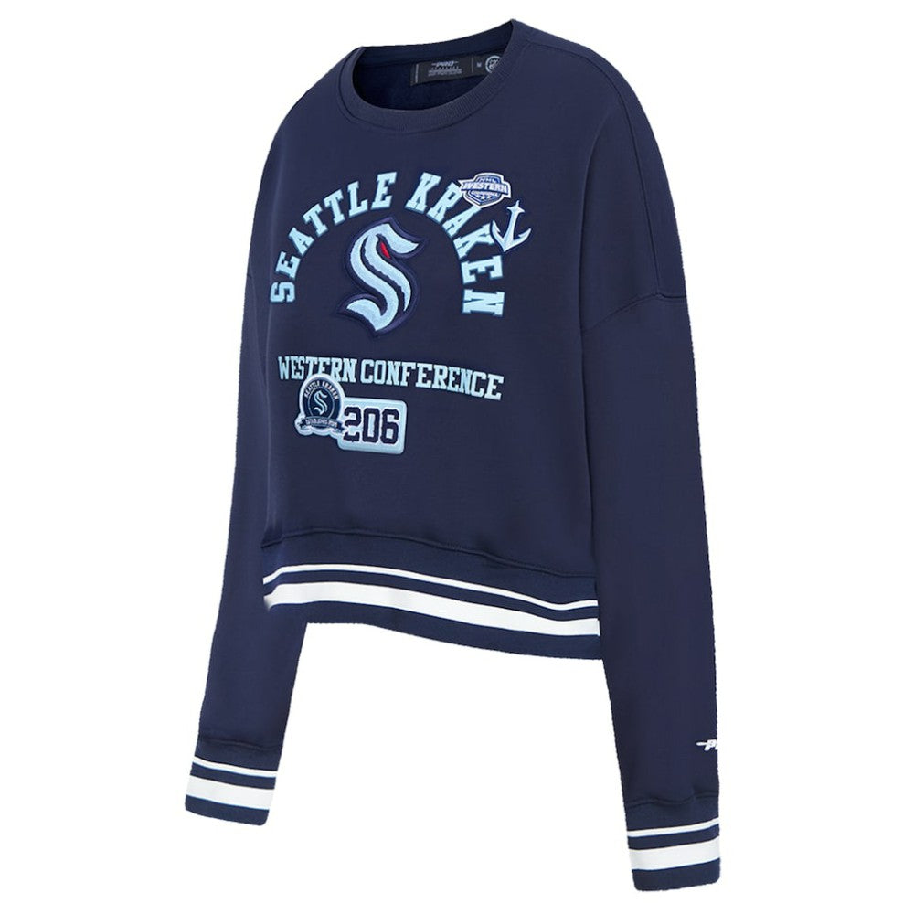 Seattle Kraken Pro Standard Women's Area Code Cropped Pullover Sweatshirt