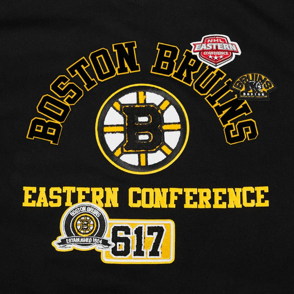 Boston Bruins Pro Standard Women's Area Code Cropped Pullover Sweatshirt