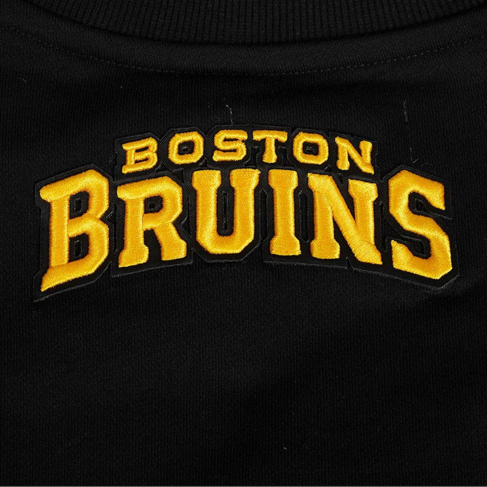 Boston Bruins Pro Standard Women's Area Code Cropped Pullover Sweatshirt