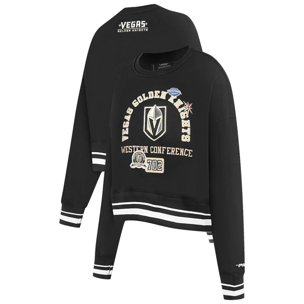 Vegas Golden Knights Pro Standard Women's Area Code Cropped Pullover Sweatshirt