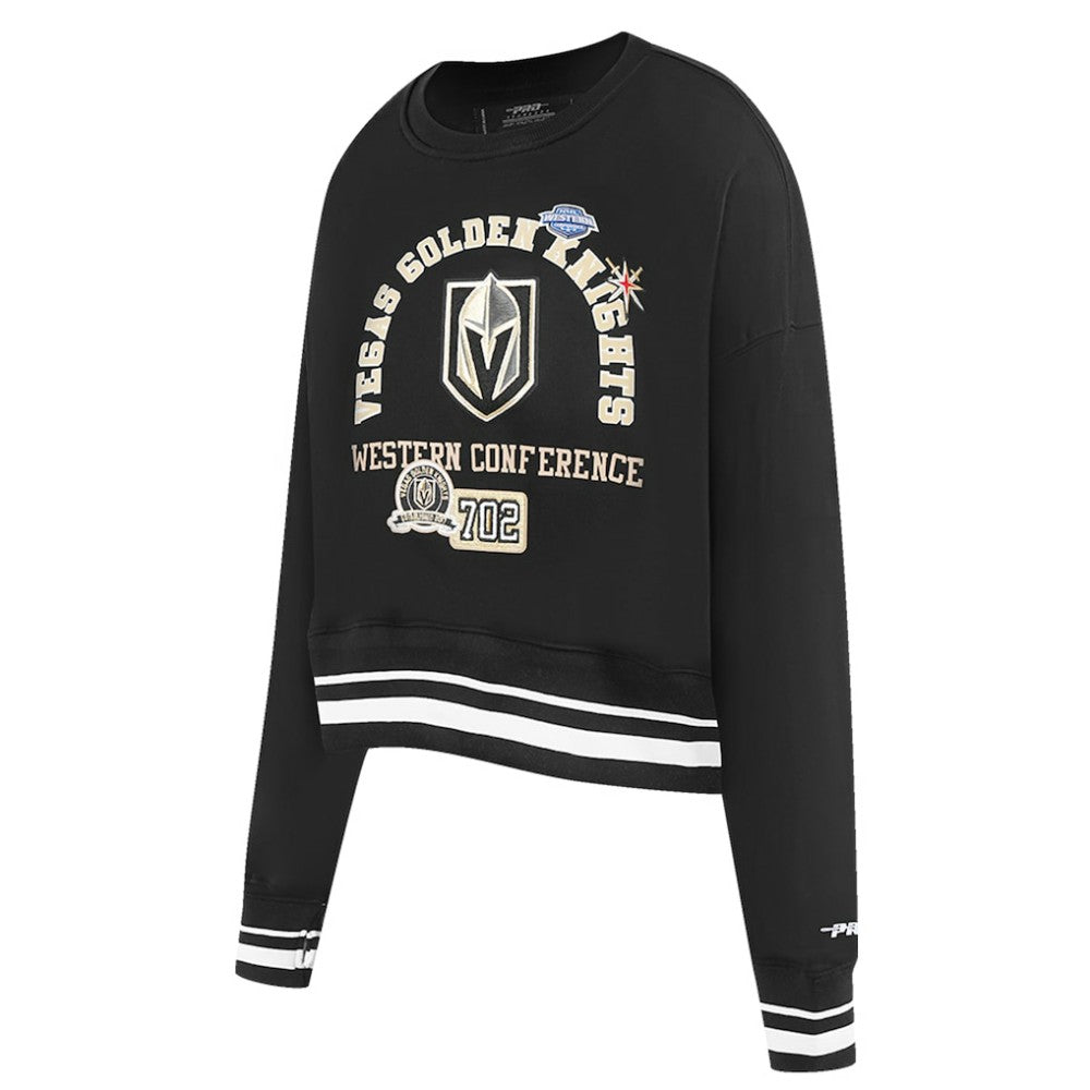 Vegas Golden Knights Pro Standard Women's Area Code Cropped Pullover Sweatshirt