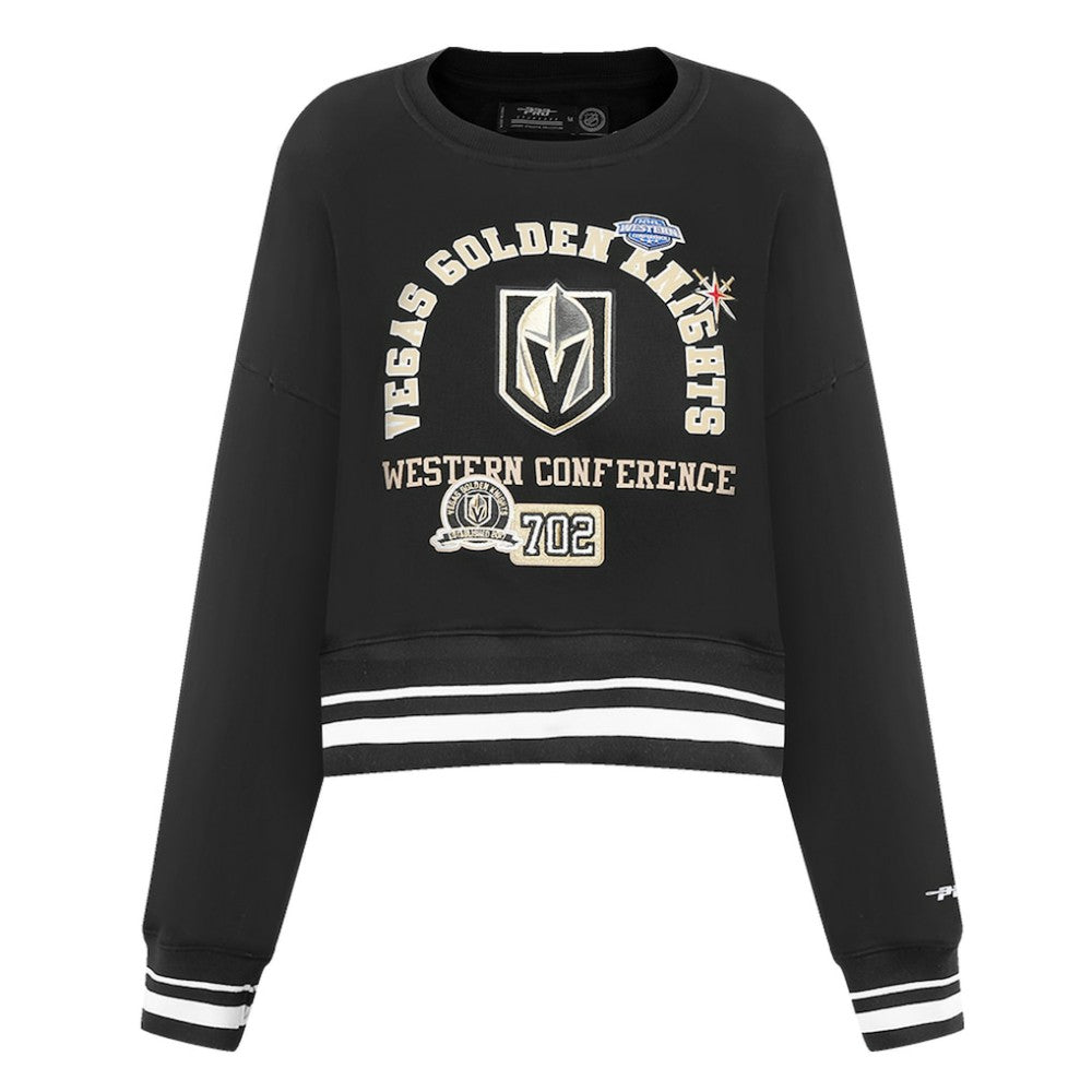 Vegas Golden Knights Pro Standard Women's Area Code Cropped Pullover Sweatshirt