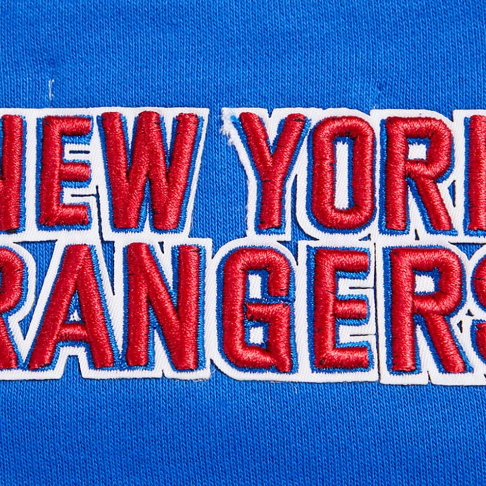 New York Rangers Pro Standard Women's Area Code Cropped Pullover Sweatshirt