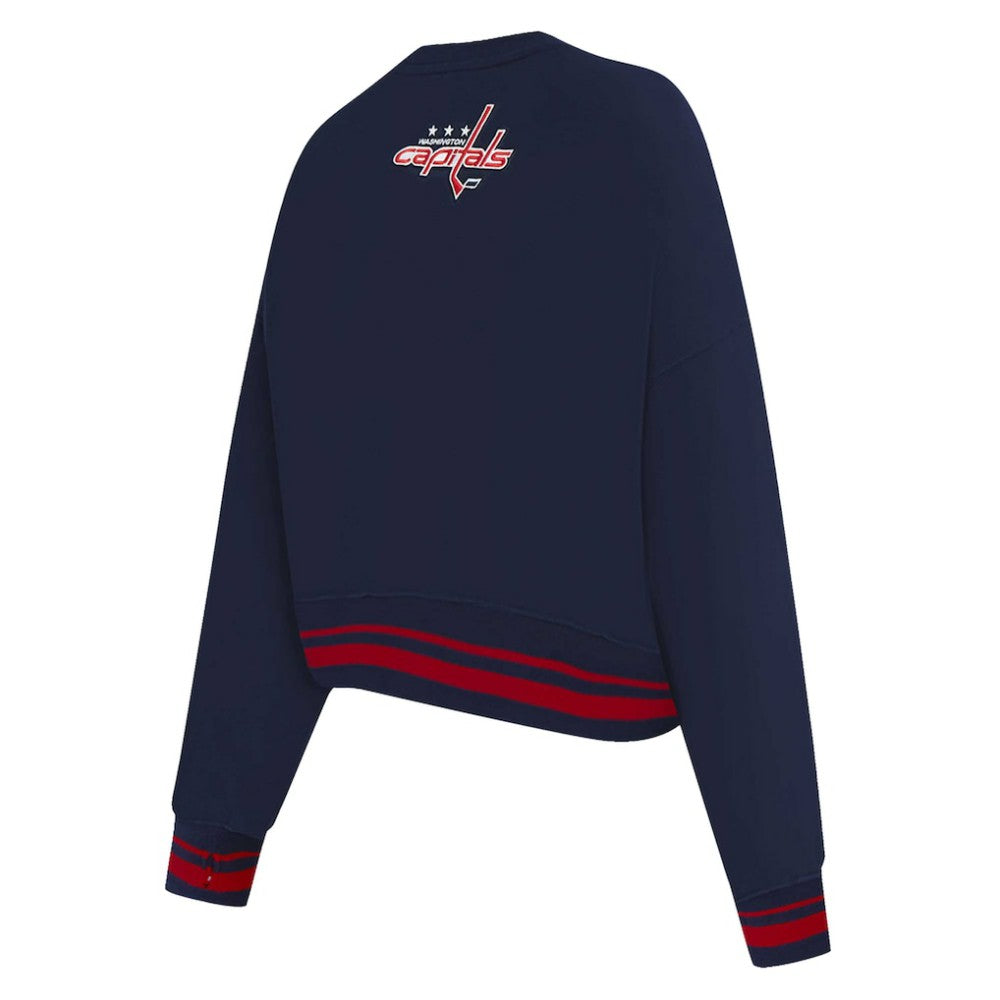 Washington Capitals Pro Standard Women's Area Code Cropped Pullover Sweatshirt