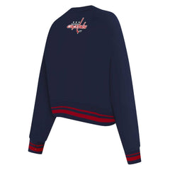Washington Capitals Pro Standard Women's Area Code Cropped Pullover Sweatshirt