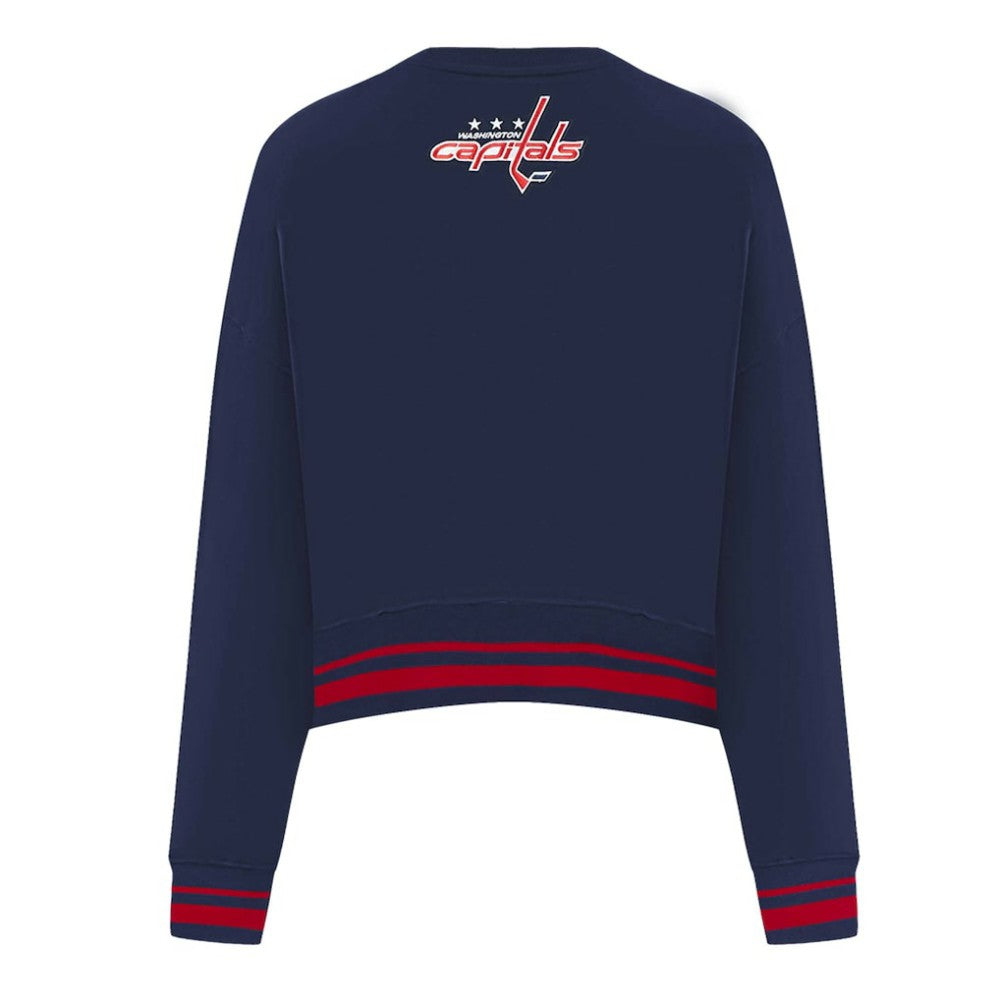 Washington Capitals Pro Standard Women's Area Code Cropped Pullover Sweatshirt