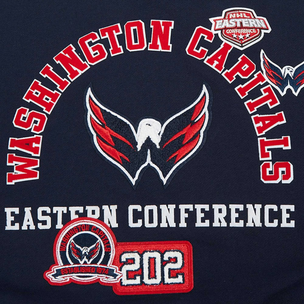 Washington Capitals Pro Standard Women's Area Code Cropped Pullover Sweatshirt