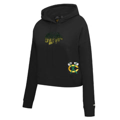 Chicago Blackhawks Pro Standard Women's Jewels Cropped Pullover Hoodie