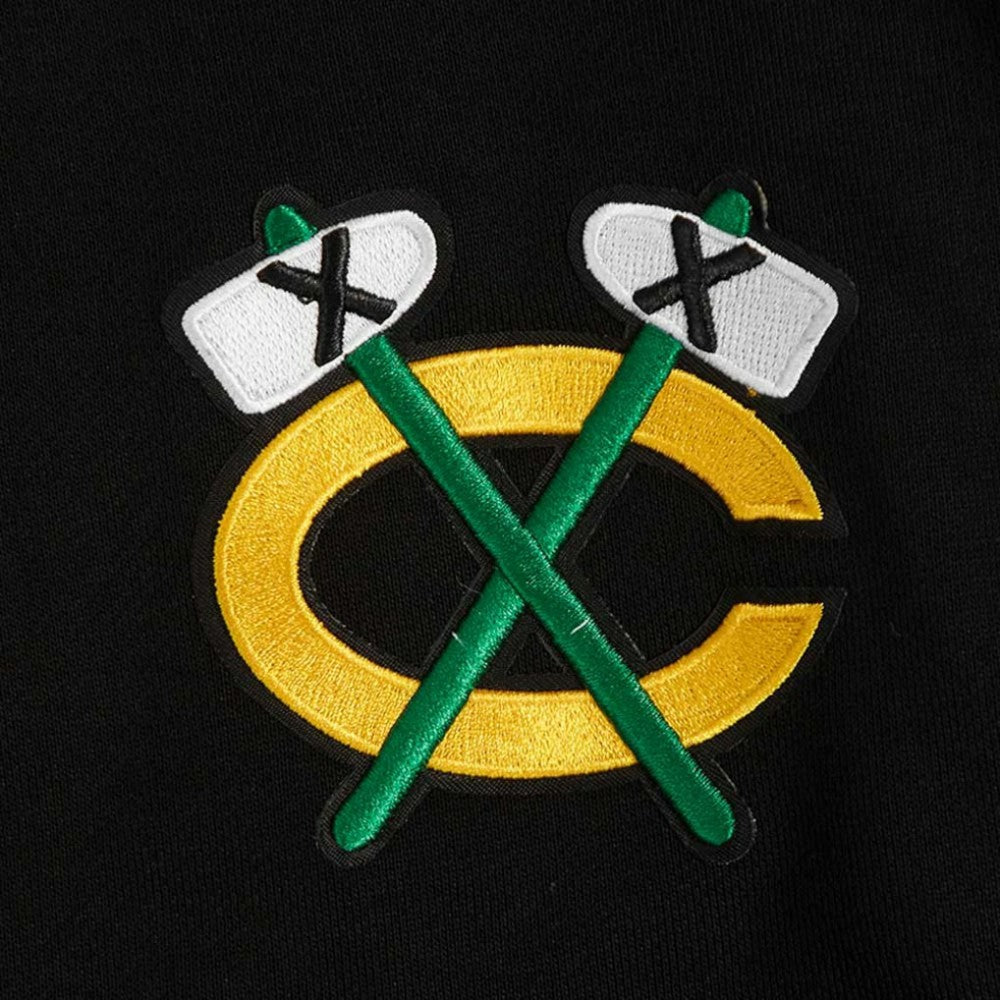 Chicago Blackhawks Pro Standard Women's Jewels Cropped Pullover Hoodie