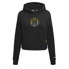 Boston Bruins Pro Standard Women's Jewels Cropped Pullover Hoodie