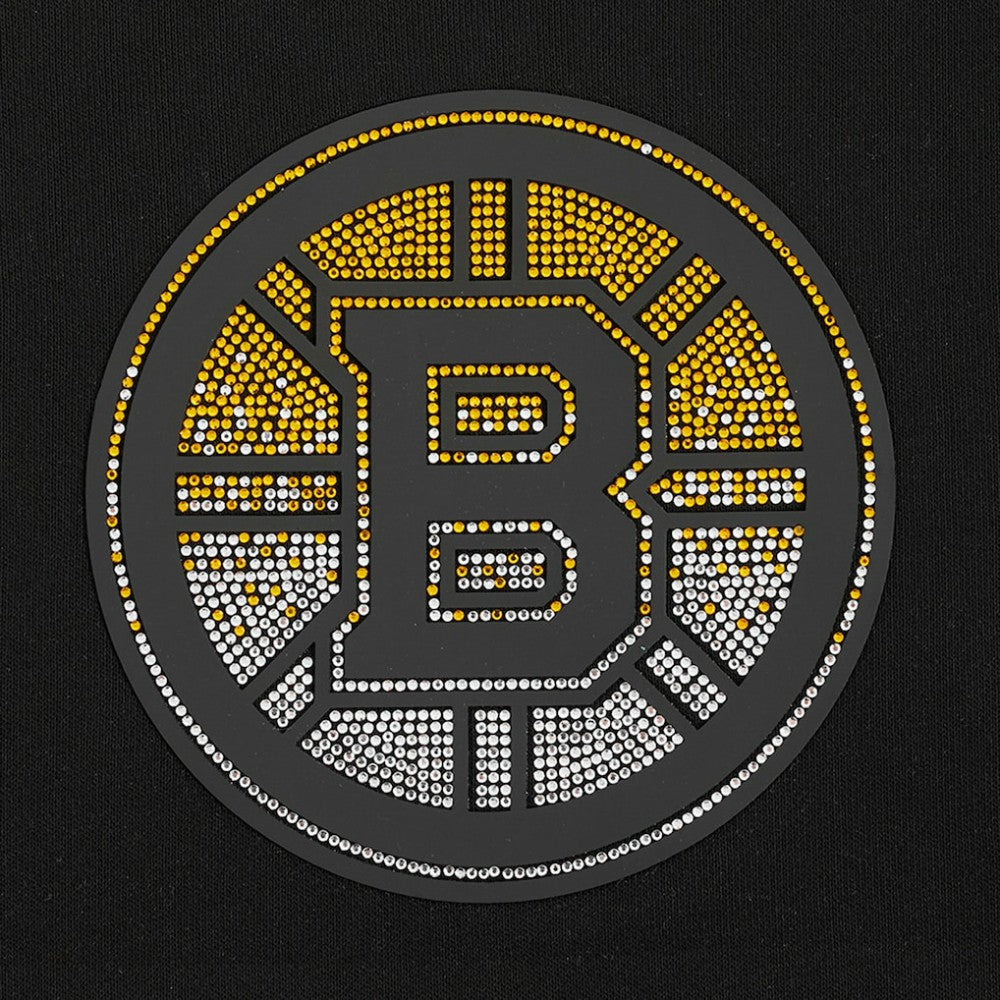 Boston Bruins Pro Standard Women's Jewels Cropped Pullover Hoodie