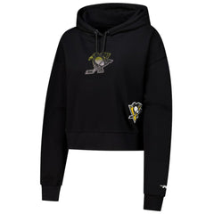 Pittsburgh Penguins Pro Standard Women's Jewels Cropped Pullover Hoodie