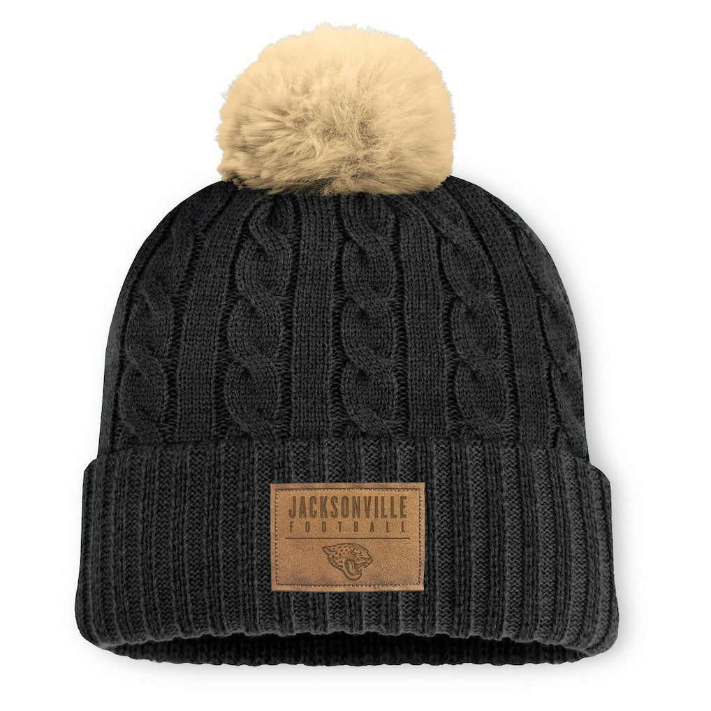 NFL Jacksonville Jaguars Women's Cable Knit Cuffed Hat with Pom