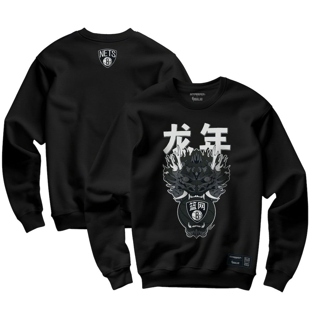 Brooklyn Nets Hyperfly Unisex Year of the Dragon Lunar New Year Collection Pullover Sweatshirt - Heather Black outlet