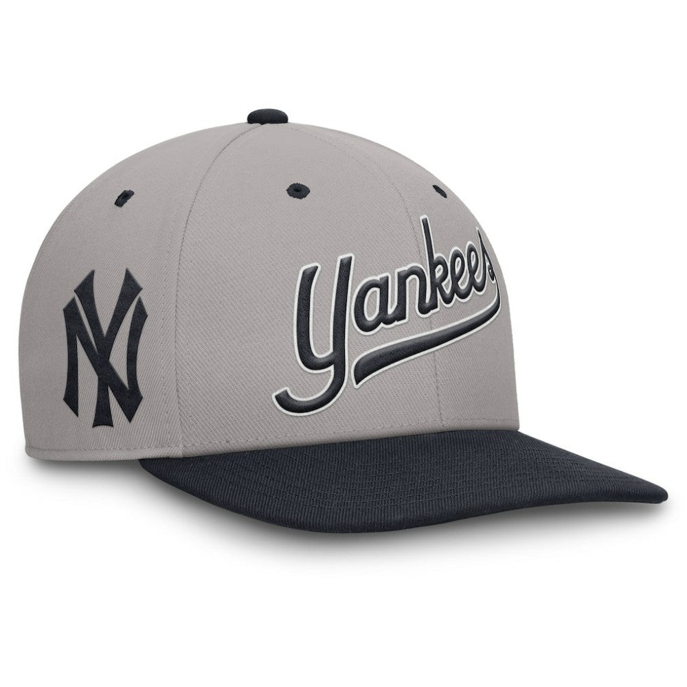 New York Yankees Cooperstown Collection Pro Performance Snapback Hat - Gray/Navy | Nike