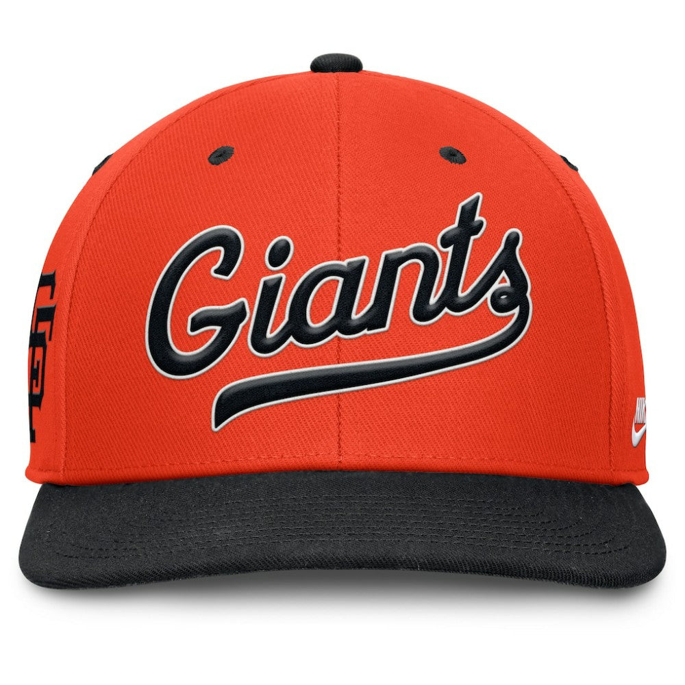 San Francisco Giants Cooperstown Collection Pro Performance Snapback Hat - Orange/Black | Nike