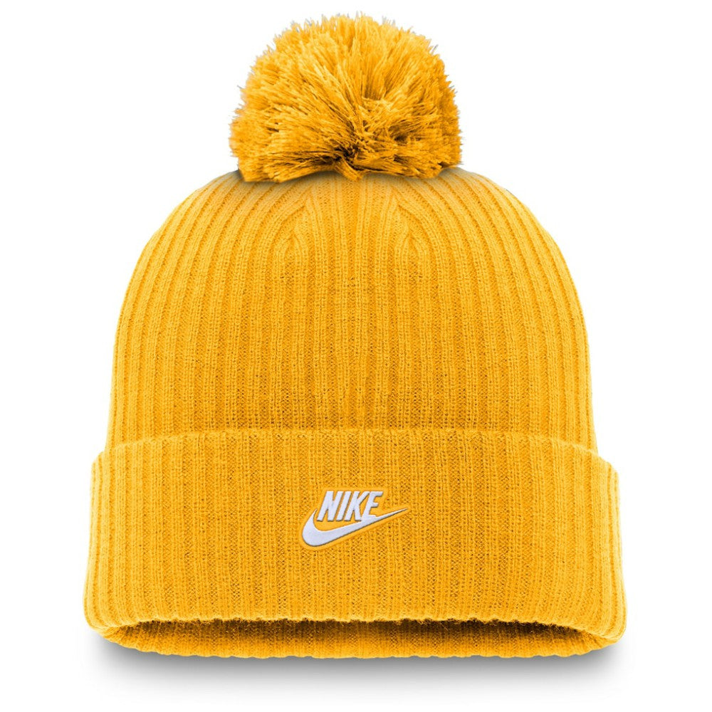 Pittsburgh Pirates Cooperstown Collection Patch Cuffed Knit Hat with Pom - Gold | Nike