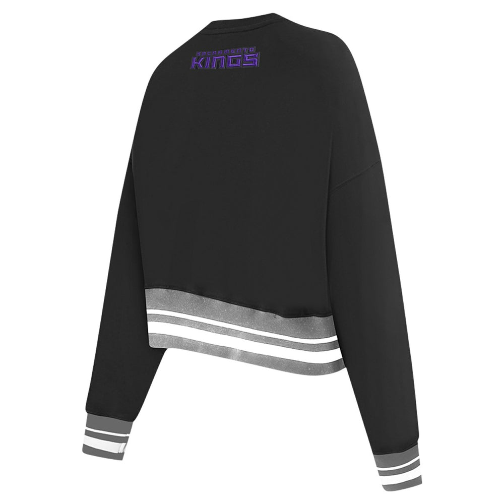 Sacramento Kings Pro Standard Women's Area Code Cropped Pullover Sweatshirt - Black sale