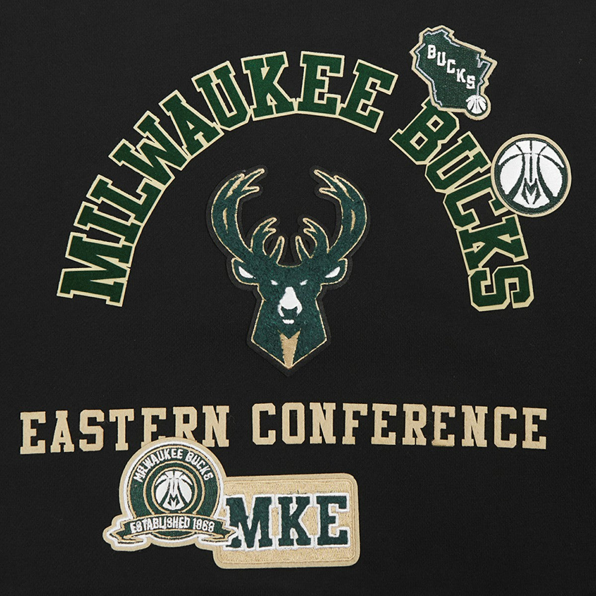 Milwaukee Bucks Pro Standard Women's Area Code Cropped Pullover Sweatshirt - Black online