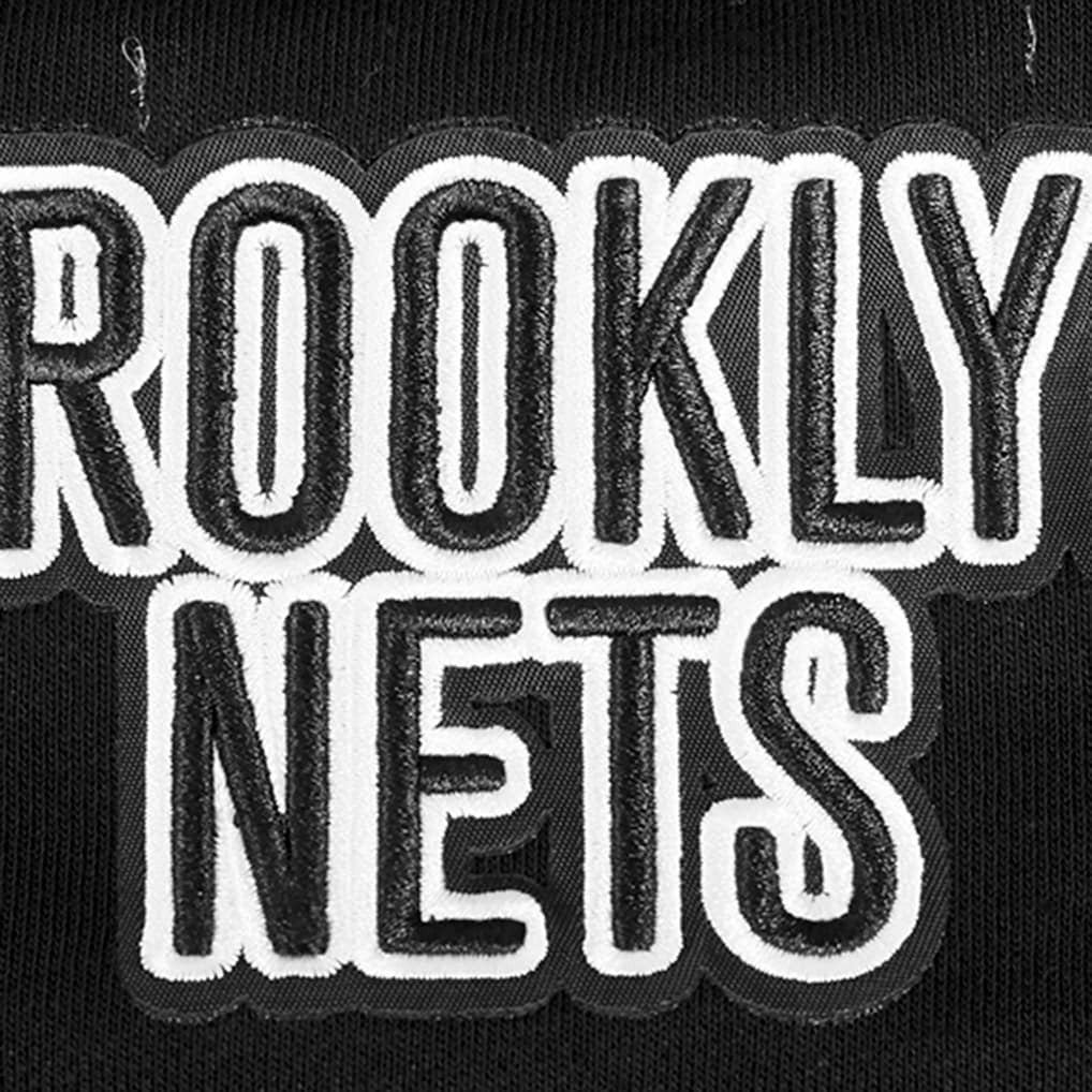 Brooklyn Nets Pro Standard Women's Area Code Cropped Pullover Sweatshirt - Black on sale