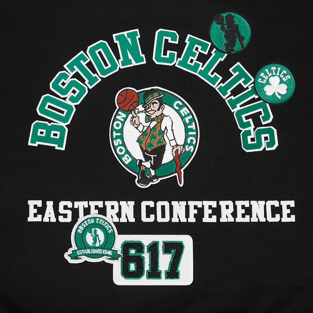 Boston Celtics Pro Standard Women's Area Code Cropped Pullover Sweatshirt - Black for sale