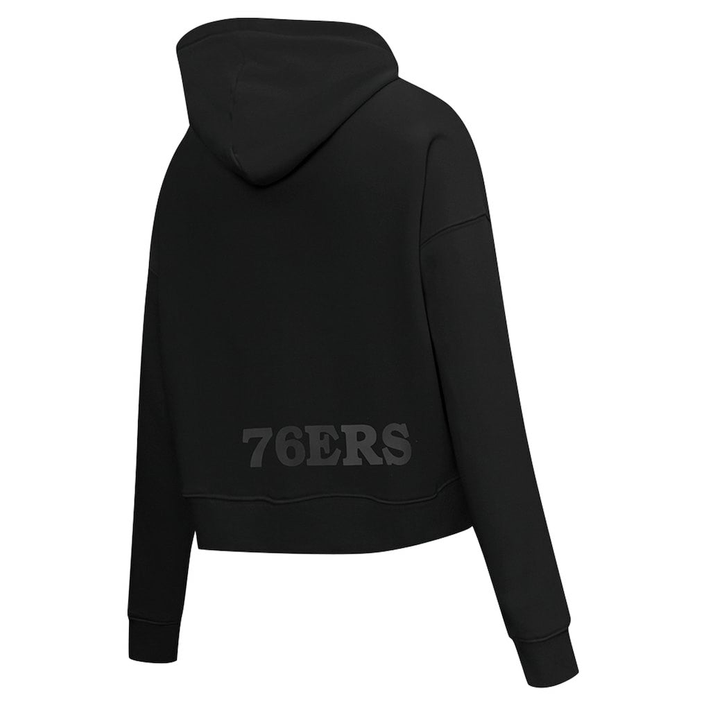 Philadelphia 76ers Pro Standard Women's Jewels Cropped Pullover Hoodie - Black online