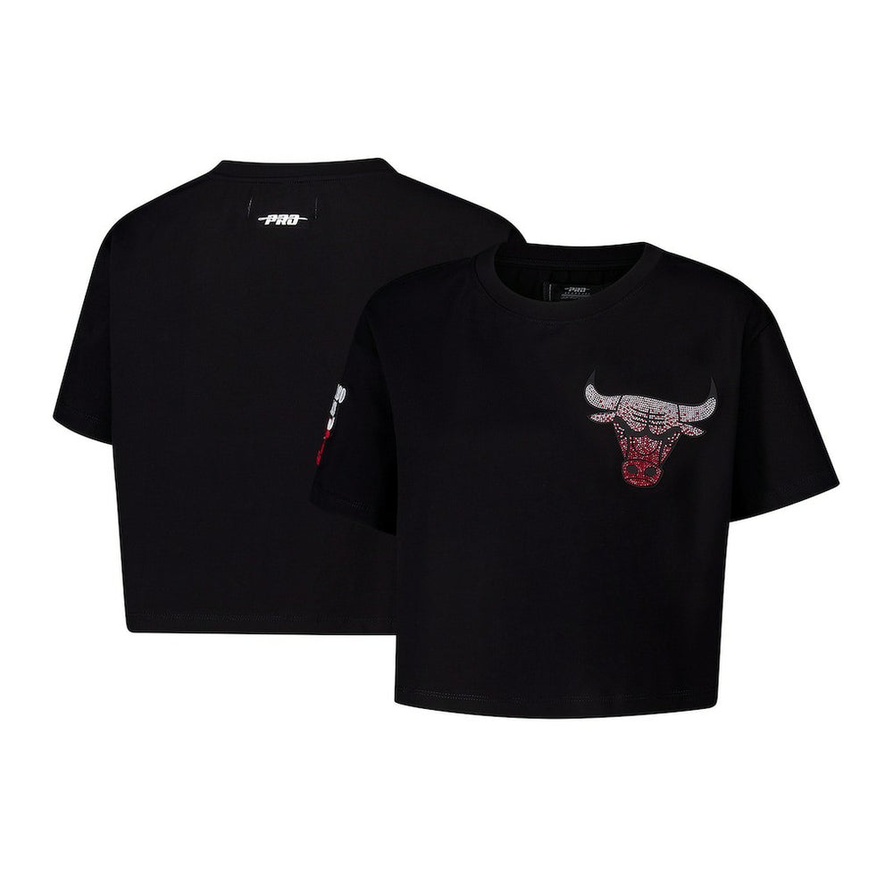 Chicago Bulls Pro Standard Women's Jewels Boxy Cropped T-Shirt sale - Black sale