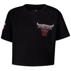 Chicago Bulls Pro Standard Women's Jewels Boxy Cropped T-Shirt sale - Black sale