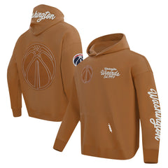 Washington Wizards Pro Standard Paint the City Drop Shoulder Pullover Hoodie - Brown discount