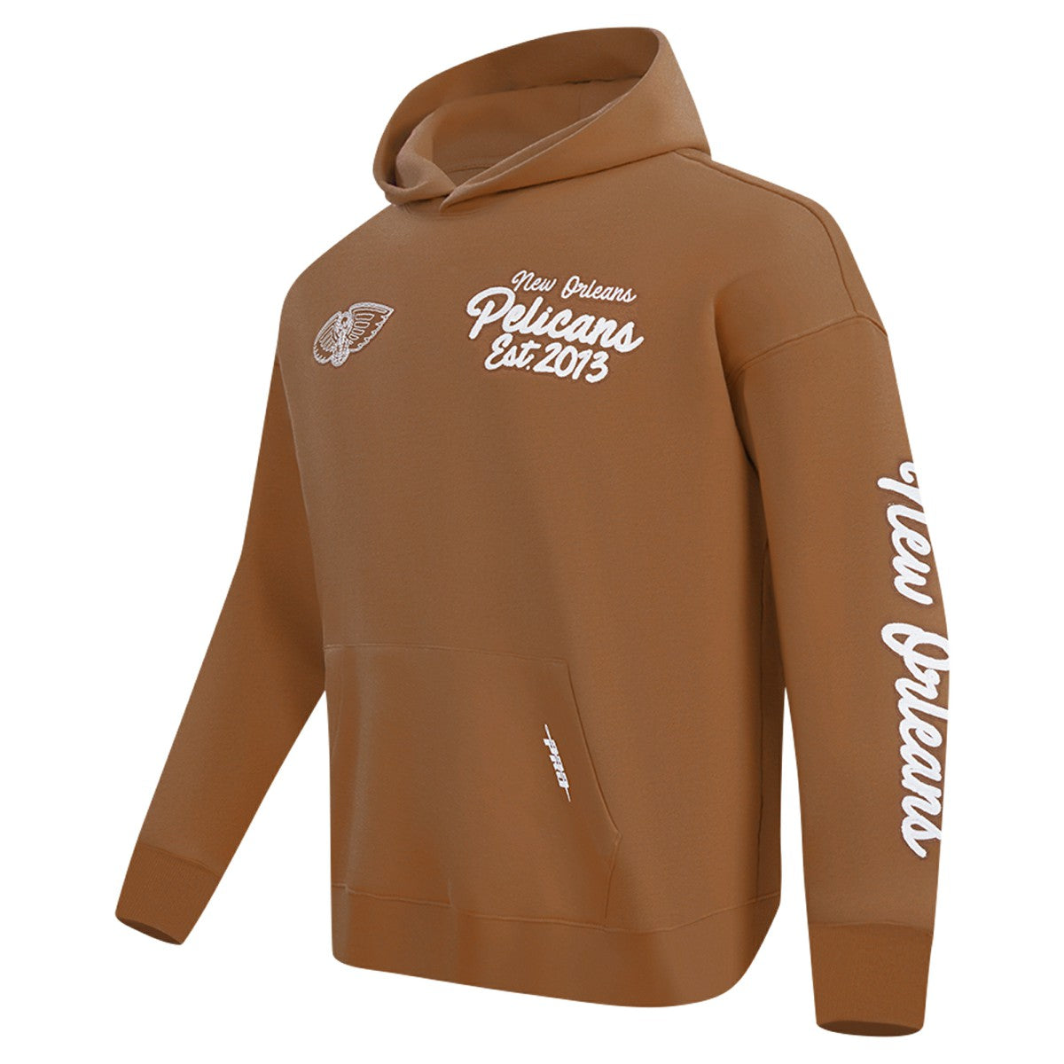 New Orleans Pelicans Pro Standard Paint the City Drop Shoulder Pullover Hoodie - Brown online