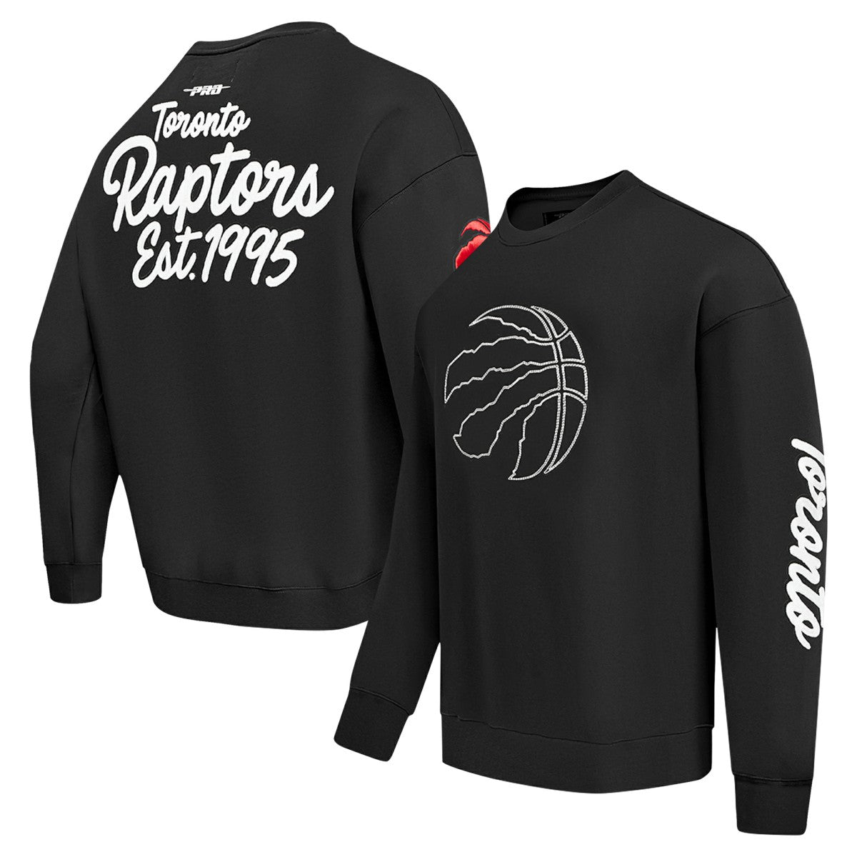 Toronto Raptors Pro Standard Paint the City Drop Shoulder Sweatshirt - Black for sale