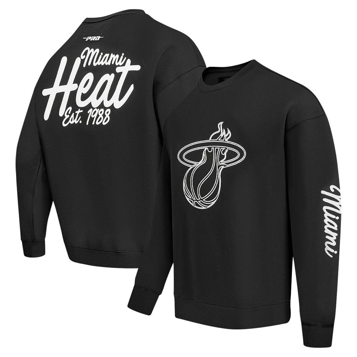 Miami Heat Pro Standard Paint the City Drop Shoulder Sweatshirt - Black online