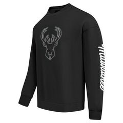 Milwaukee Bucks Pro Standard Paint the City Drop Shoulder Sweatshirt - Black for sale