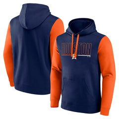 Houston Astros Outline Fleece Pullover Hoodie - Navy