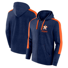 Houston Astros Gains Fleece Full-Zip Hoodie - Heather Navy
