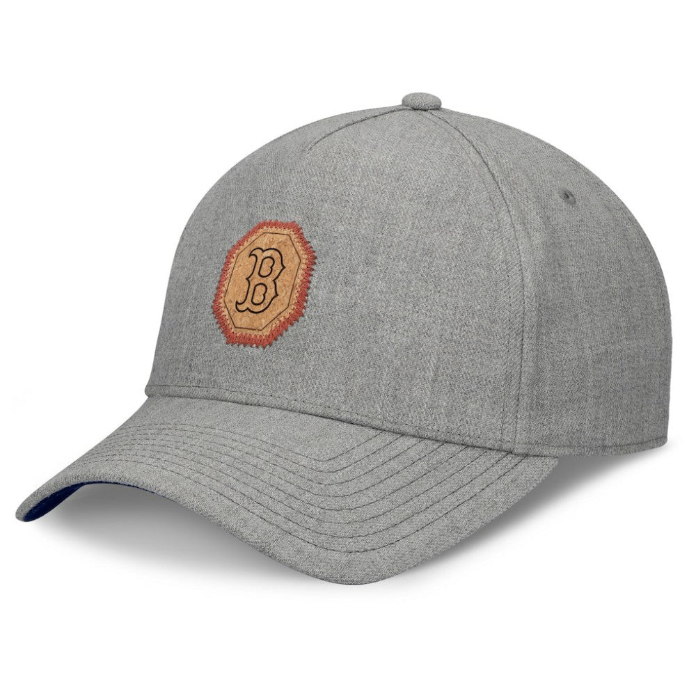 Boston Red Sox Signature Elements Cork Patch A-Frame Adjustable Hat - Gray