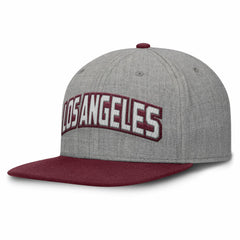 Los Angeles Dodgers Elements Felt Chainstitch Snapback Hat - Gray/Maroon