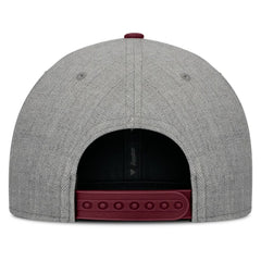 Atlanta Braves Elements Felt Chainstitch Snapback Hat - Gray/Maroon