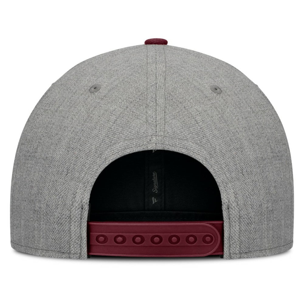 Boston Red Sox Elements Felt Chainstitch Snapback Hat - Gray/Maroon