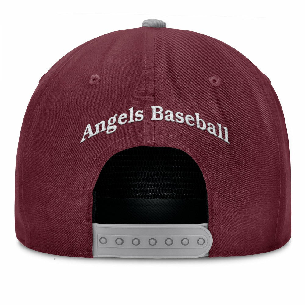 Los Angeles Angels Front Office Snapback Hat - Wine