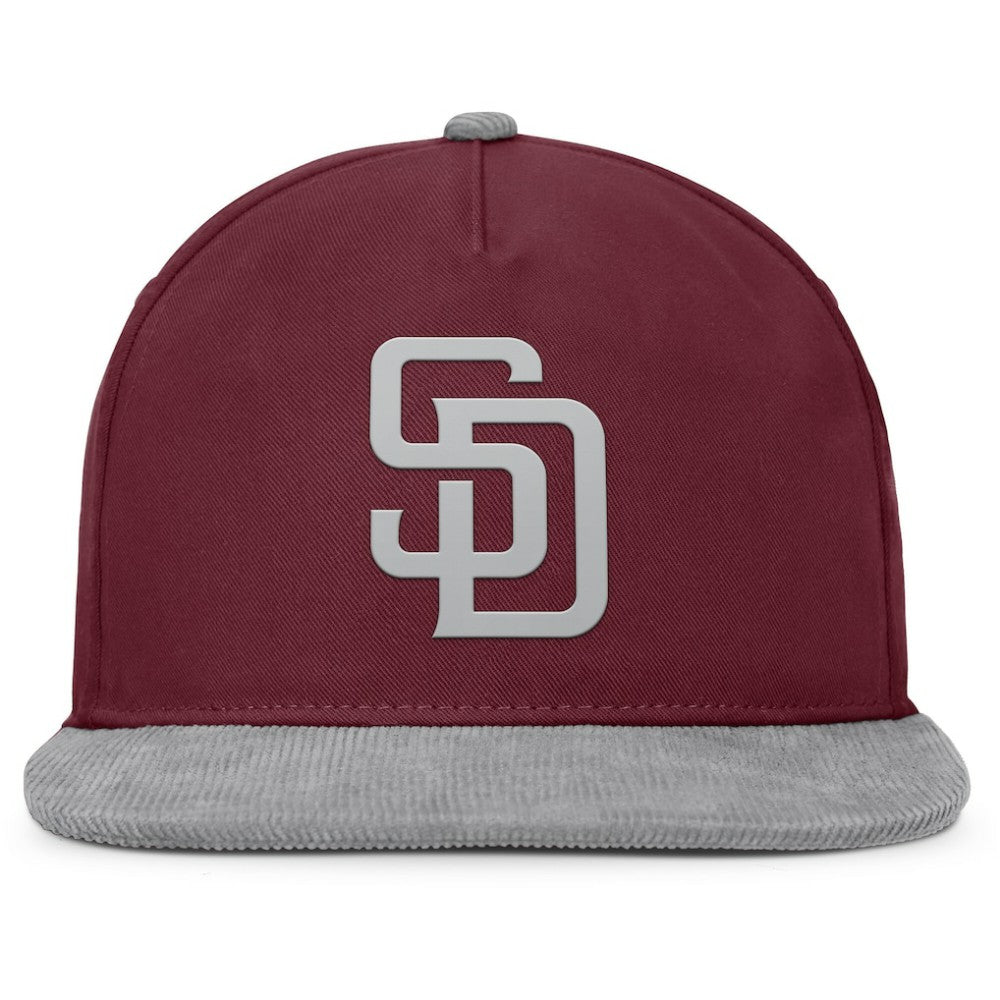 San Diego Padres Front Office Snapback Hat - Wine