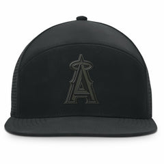 Los Angeles Angels Horizon Snapback Hat - Black