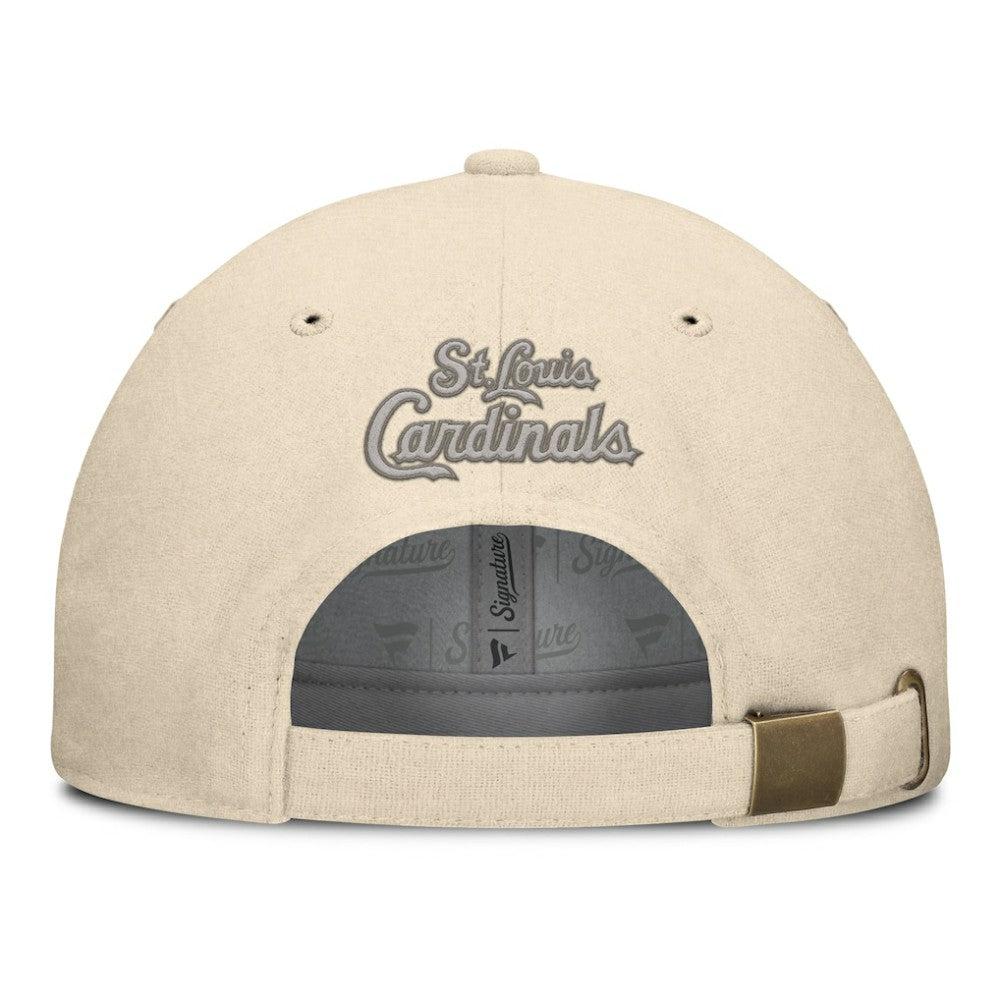 St. Louis Cardinals Front Office Leather Patch Adjustable Hat - Cream